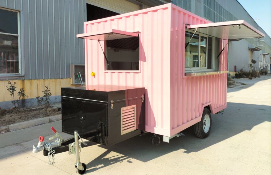 small shipping container food trailer